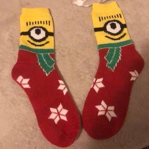 Minion holiday socks